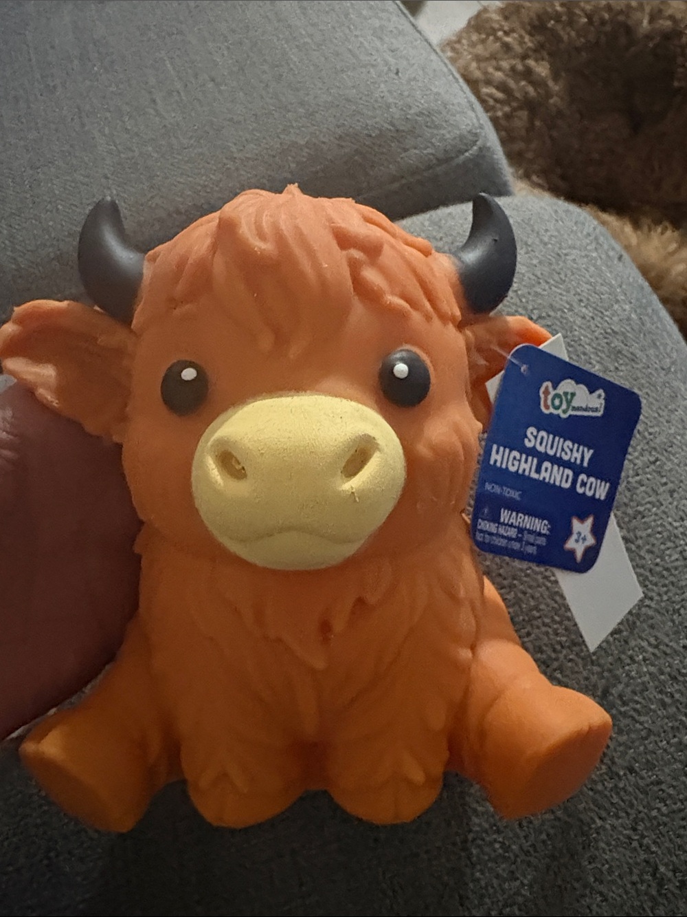 & Other Stories Orange Squishy Highland Cow Plush